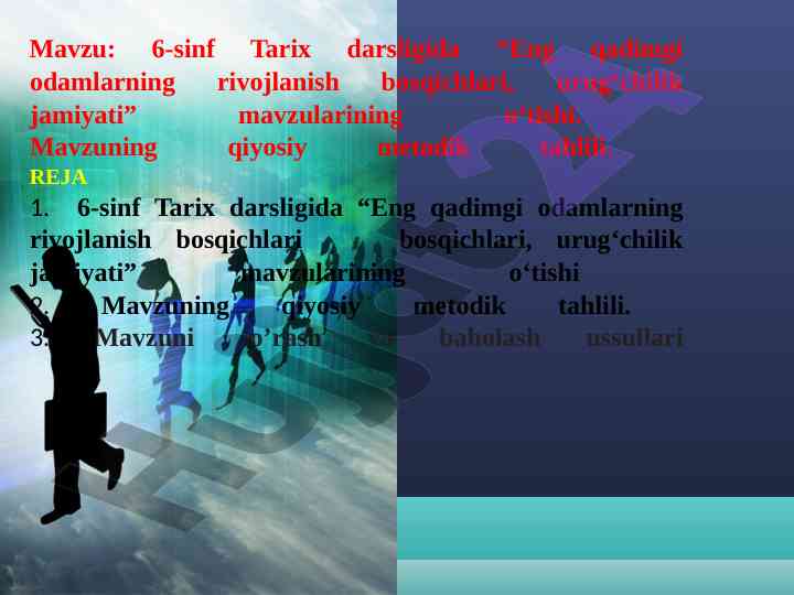 6-sinf tarix darsligida qiyosiy metodik tahlil