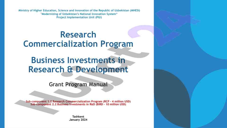 Research commercialization program investments overview