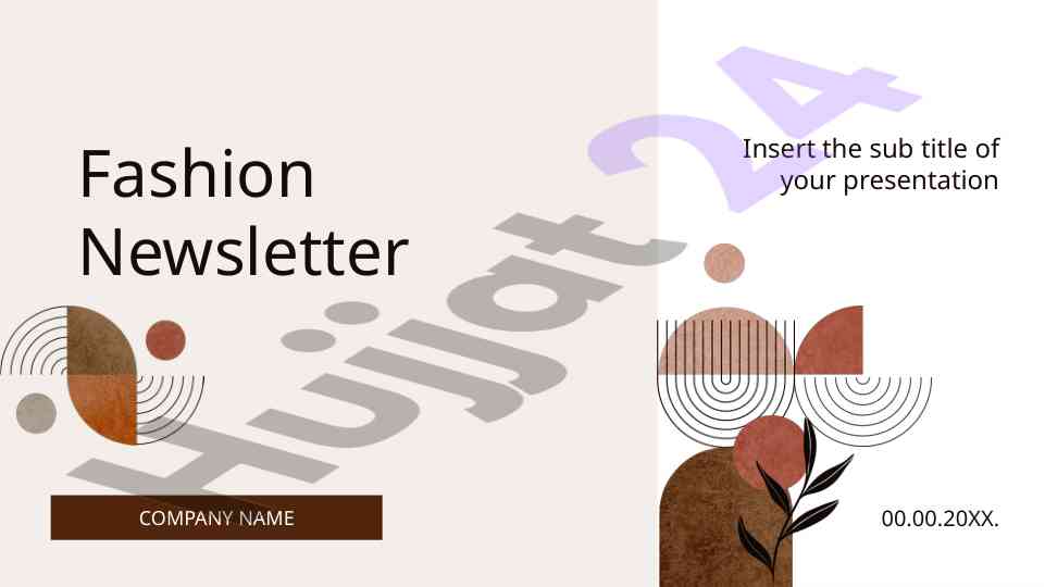Fashion newsletter presentation insights and agenda
