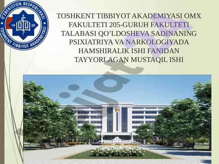 Aqliy zaiflik haqida ma'lumotlar tahlili