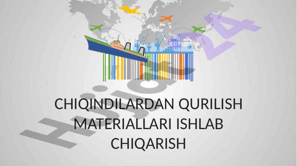 Chiqindilardan qurilish materiallari ishlab chqarish