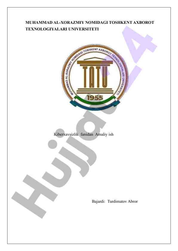 Kiberxavsizlik amaliy ishtirok tarifi