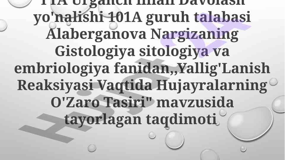 Yallig'lanishda endotelial hujayralarning roli