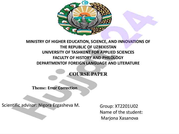 Error correction methods in language teaching