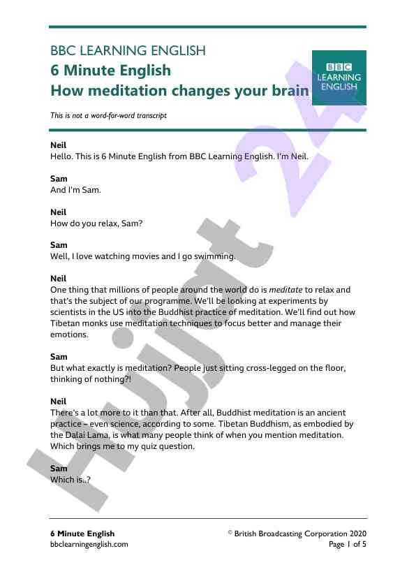 Meditation practices and their effects on the brain