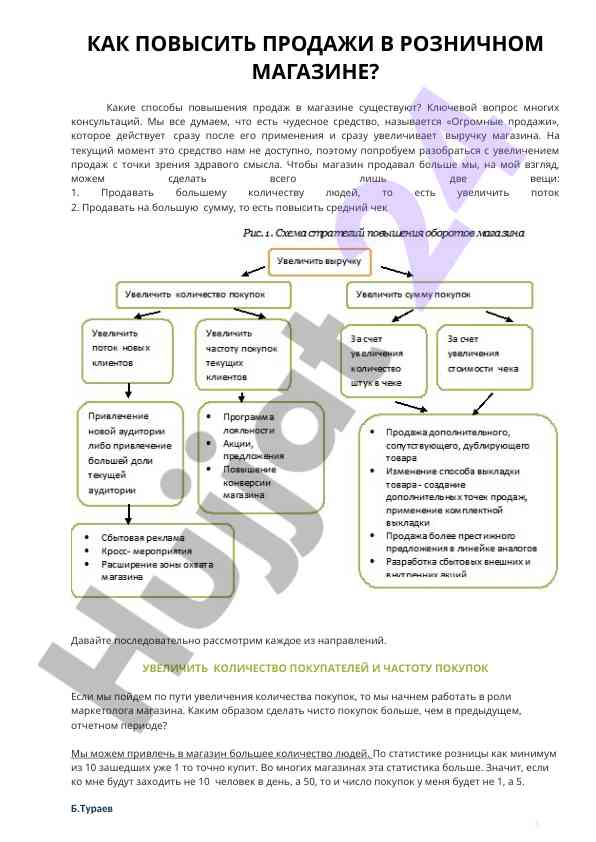 Способы увеличения продаж в розничном магазине