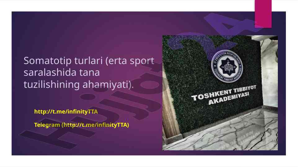 Somatotip turlari va sportdagi ahamiyati