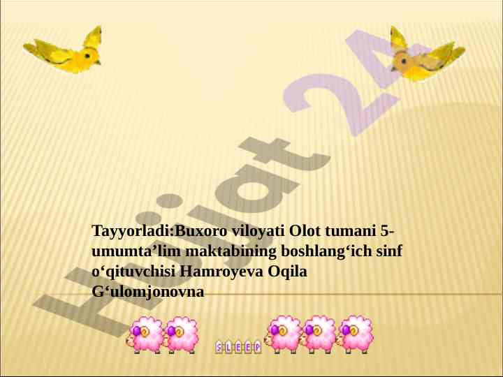 O‘quvchilar uchun mavzu mustahkamlash mashqlari