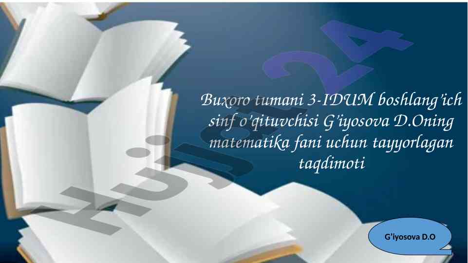 Matematika taqdimoti: shakllarni siljitish va burish