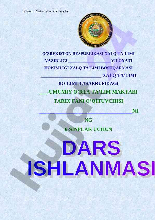 Qadimgi misr madaniyati bo'yicha dars ishlanmasi