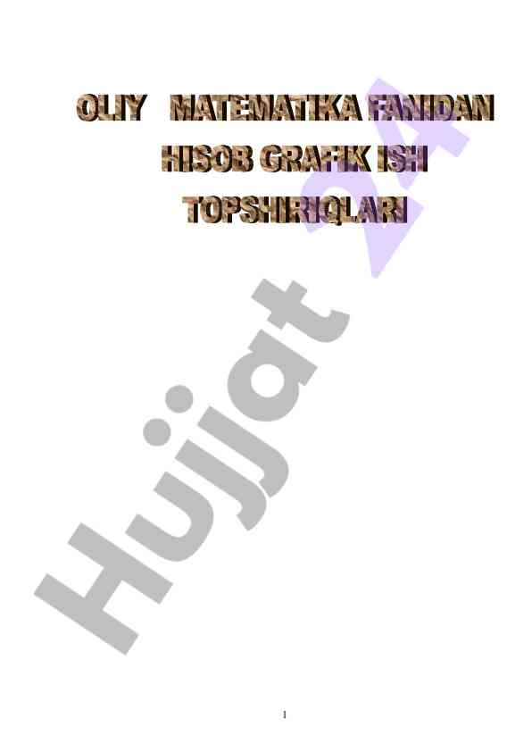 Limit hisoblash masalalari