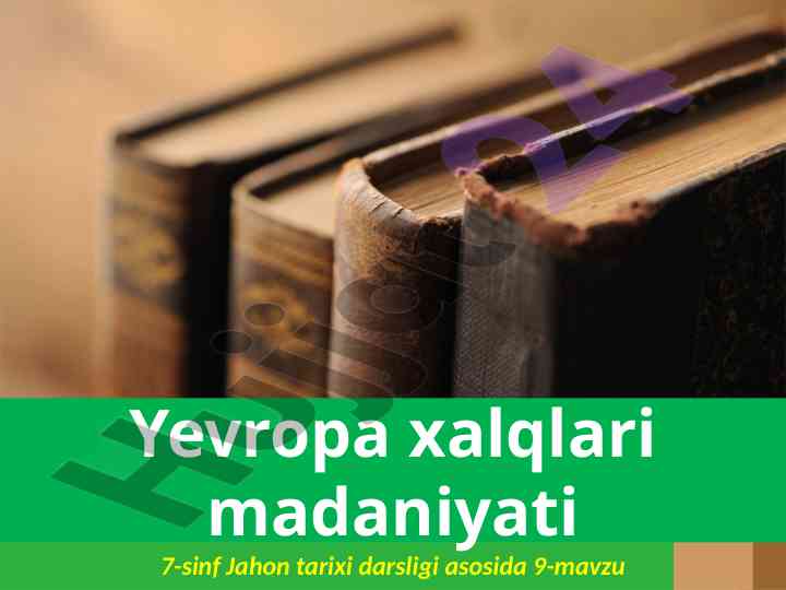 Yevropa xalqlari madaniyati franklar imperiyasida