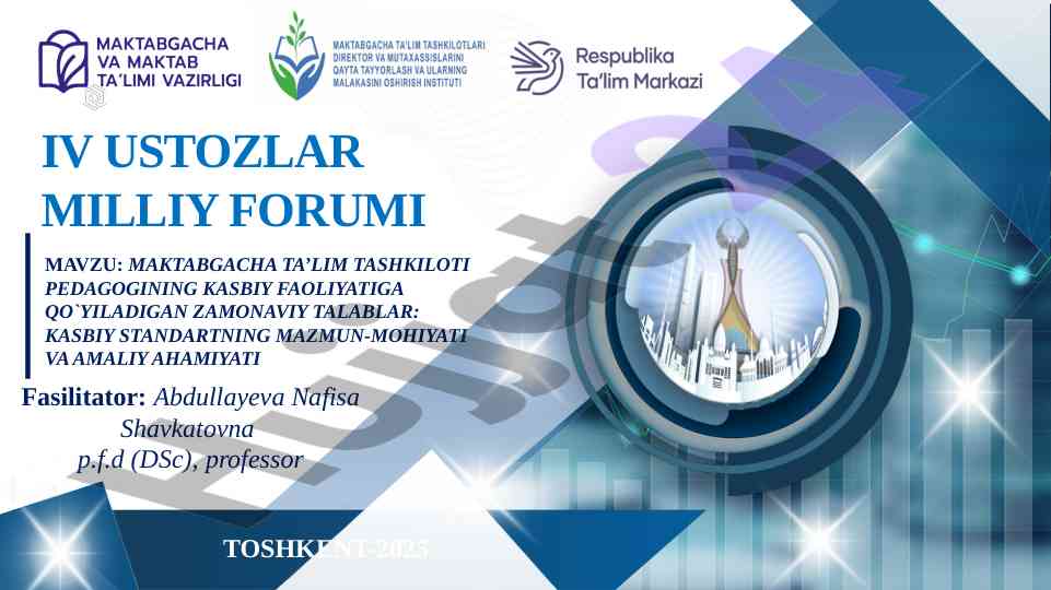 Maktabgacha ta’lim tashkiloti pedagogining kasbiy faoliyati