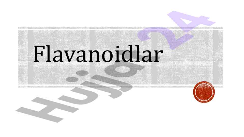 Flavonoidlar: o'simliklarda polifenolik metabolitlar
