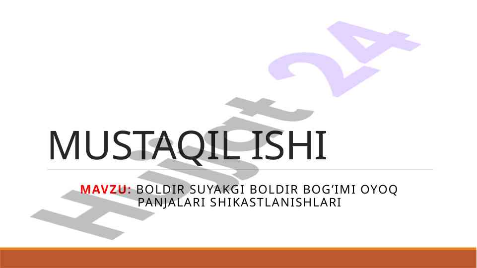 Suyaklarning sinishi va ularning turlari