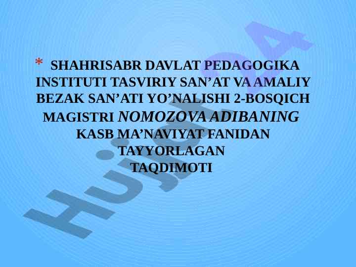 Mustaqillik va ma'naviy taraqqiyot taqdimoti