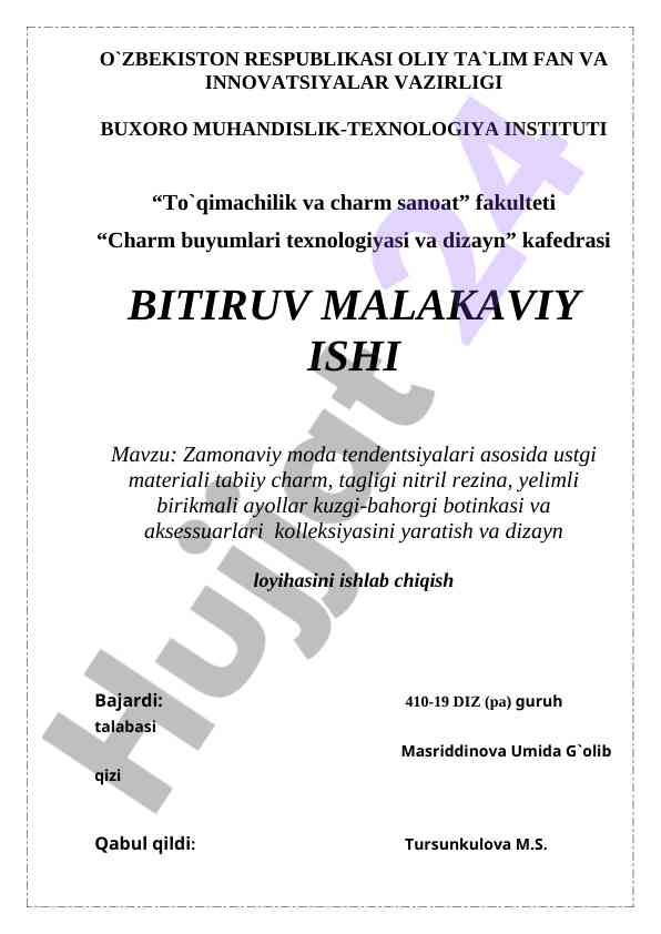 Zamonaviy moda tendentsiyalari va charm dizayni