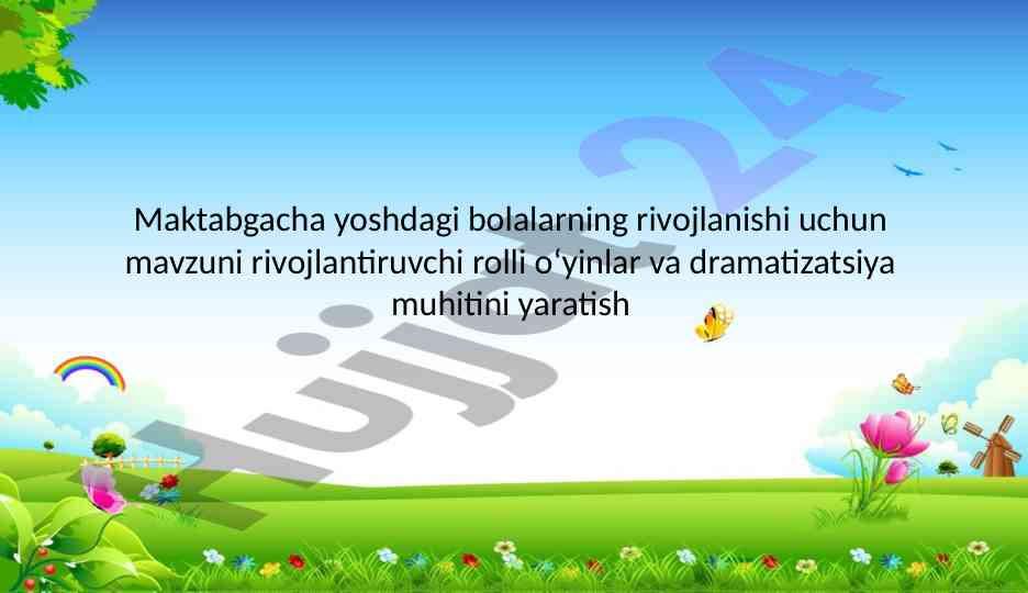 Maktabgacha bolalar uchun rolli o‘yinda rivojlanish