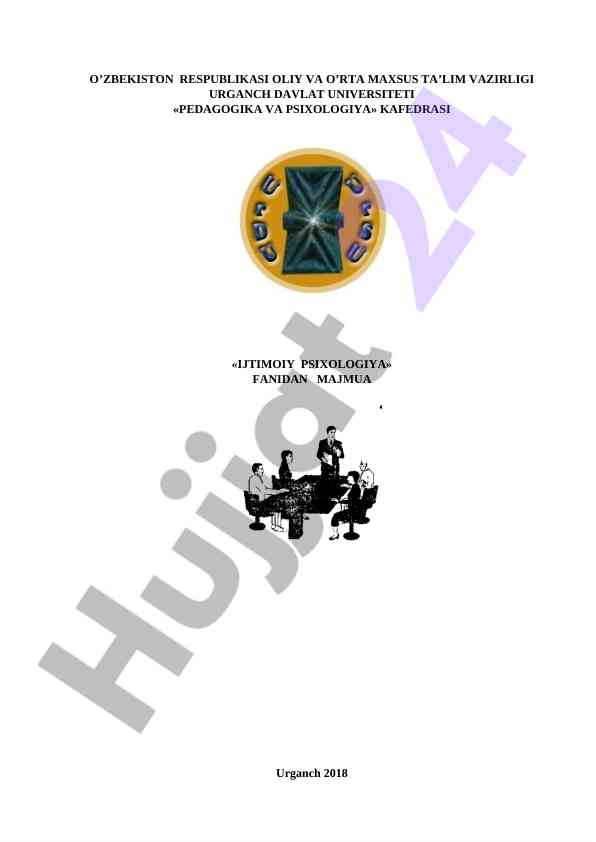 Ijtimoiy psixologiya fani haqida ma'ruza