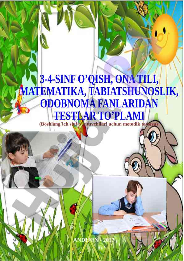 Metodik tavsiya boshlang'ich sinf o'qituvchilari uchun