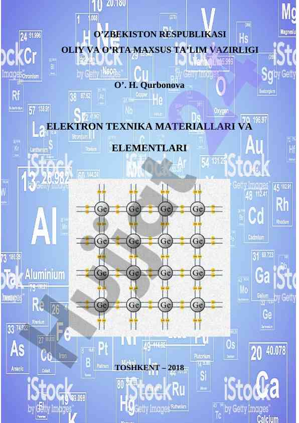 Elektron texnika materiallari va elementlari darsligi