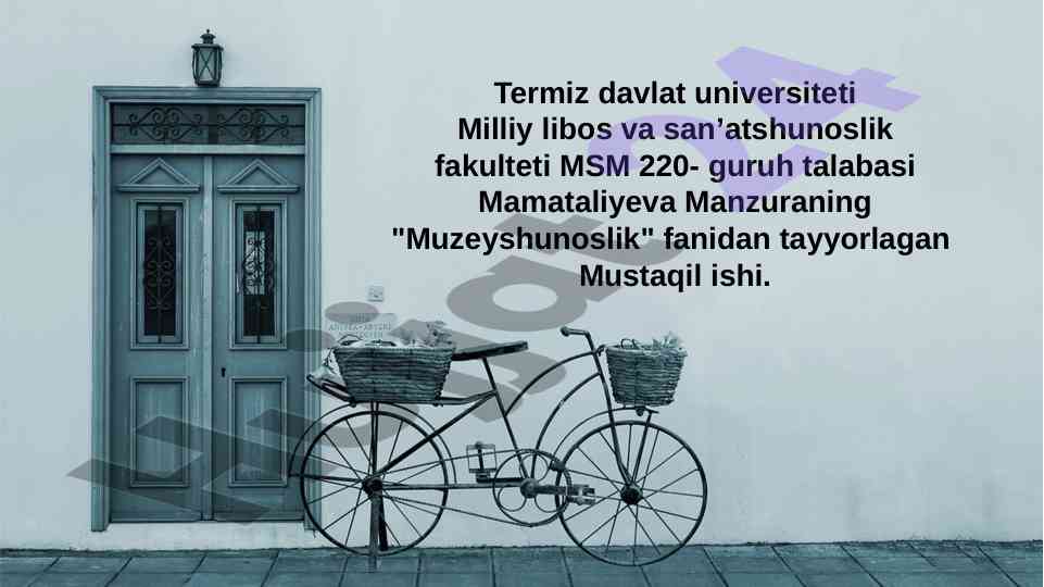 Temuriylar davri madaniyati va muzeyshunoslik