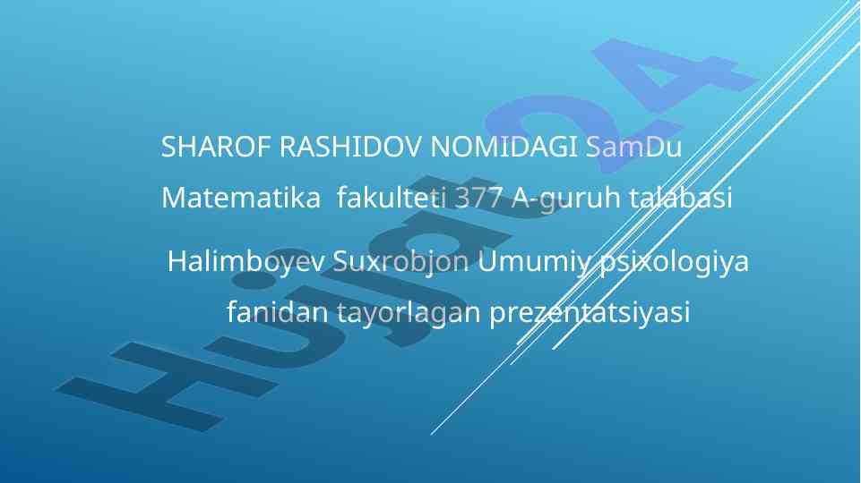 Sezgi va uning turlari haqida prezentatsiya