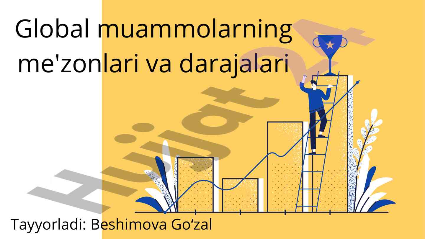 Global muammolarning me'zonlari va darajalari