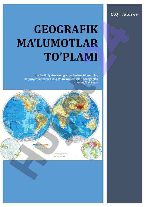 Geografik ma'lumotlar to'plami tajribalari