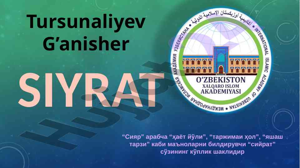 Siyrat va ijtimoiy aloqalar fiqhiy qoidalari