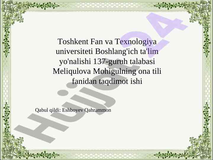Fe’l zamonlari va ularning tushunchasi