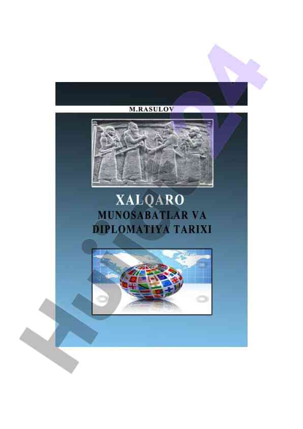Xalqaro munosabatlar va diplomatiya tarihiga o‘quv qo‘llanma