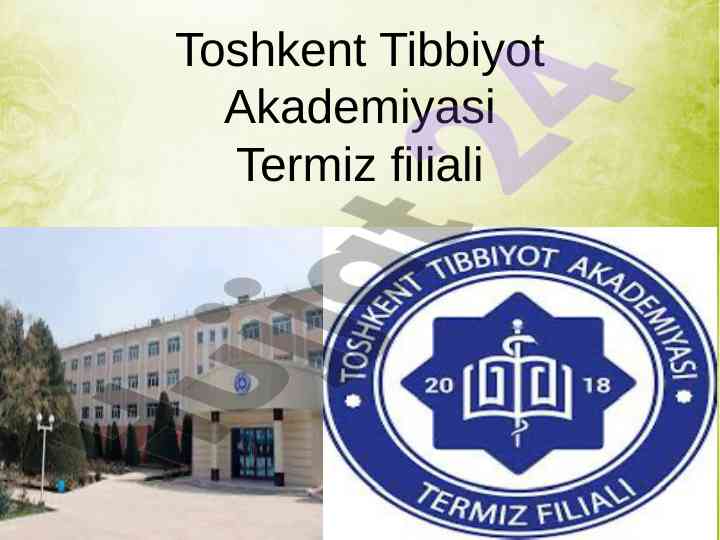 Tuproqni gigiyenik baholash va organik ifloslanish