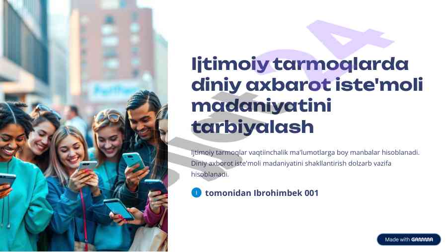 Ijtimoiy tarmoqlarda diniy axborot iste'moli madaniyati