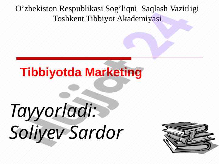 Sog’liqni saqlashda marketing asoslari