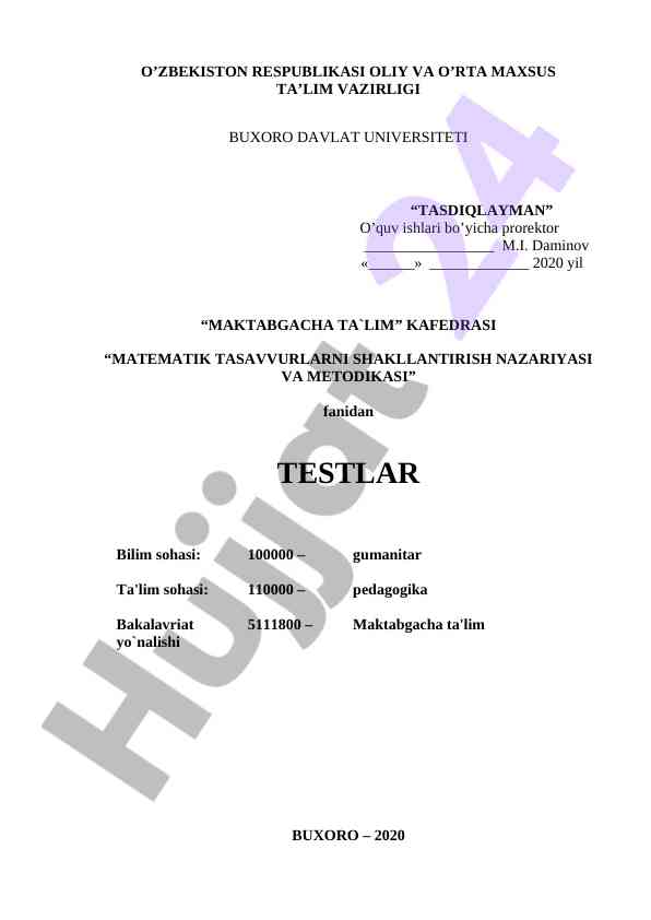 Matematik tasavvurlarni shakllantirish nazariyasi