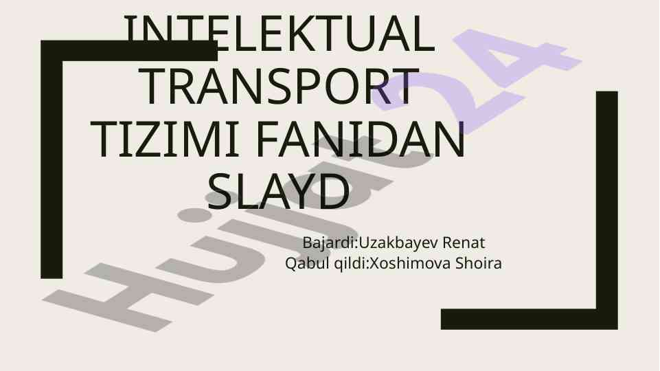 Gps tizimining ishlash prinsipi haqida taqdimot