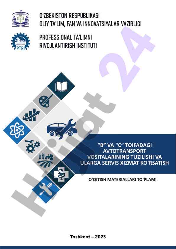 O‘qitish materiallari to‘plami avtotransport vositalari