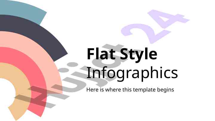 Flat style infographics of solar system planets