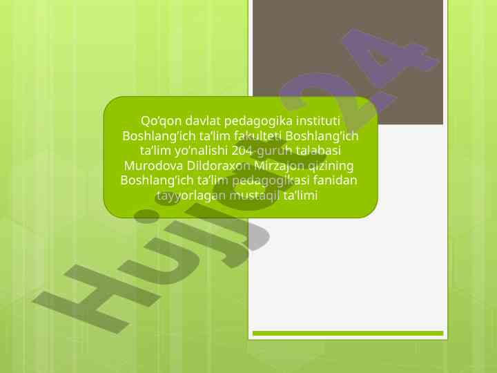 Jahon pedagogika fanining rivojlanish tarixi