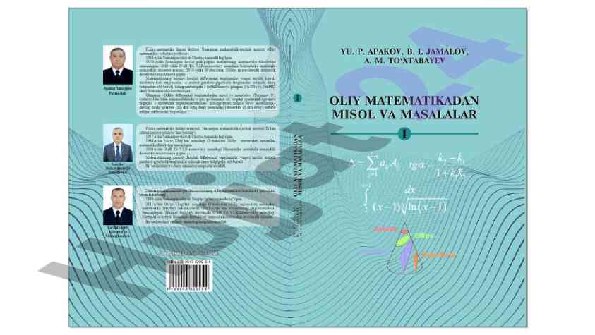 Oliy matematikadan misol va masalalar darslik