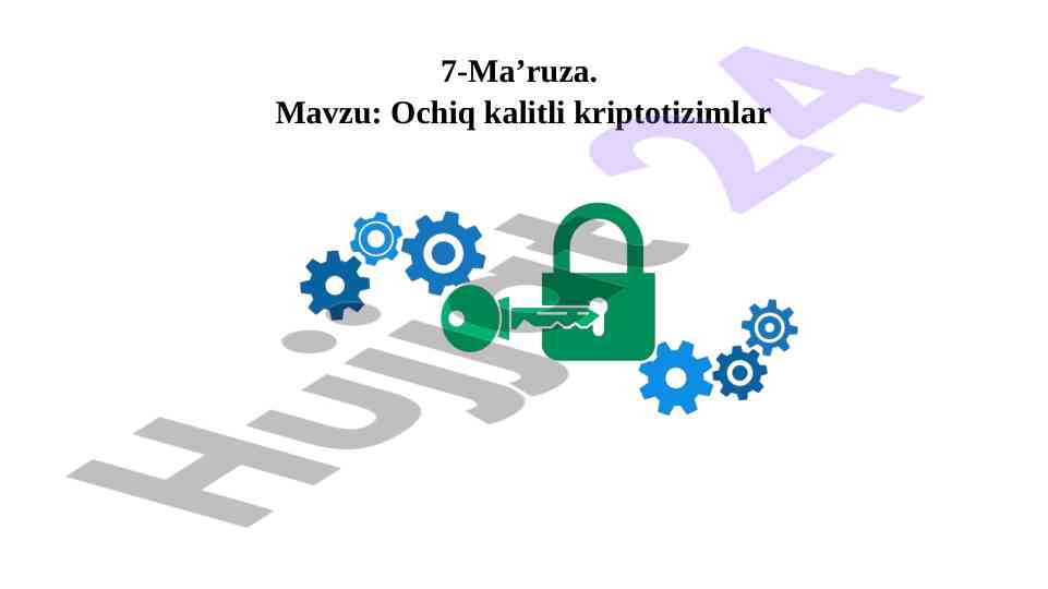 Ochiq kalitli kriptotizimlarda modul arifmetikasi