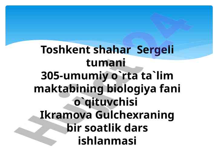 O`simliklarga odam faoliyatining ta’siri darsi