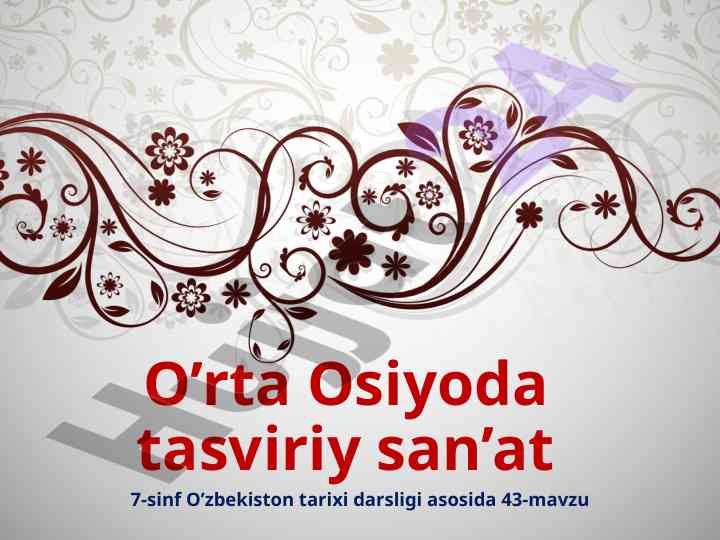 O‘rta osiyoda kitobat san’ati va xattotlik