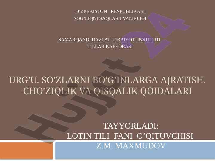 So‘zlarni bo‘g‘inlarga ajratish qoidalari