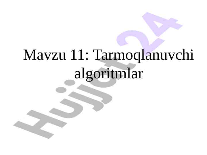 Tarmoqlanuvchi algoritmlar bilan tanishing