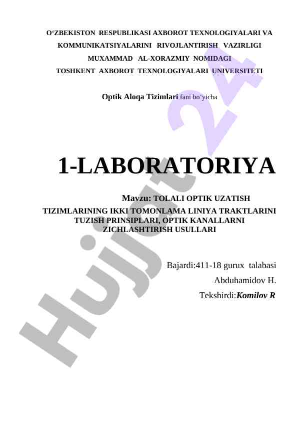 Tolali optik uzatish tizimlari bilan tanishtirish