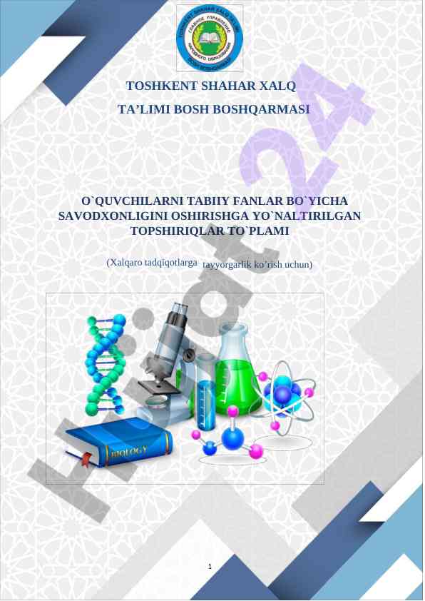Maktab bitiruvchilarining tayyorlov darajasi