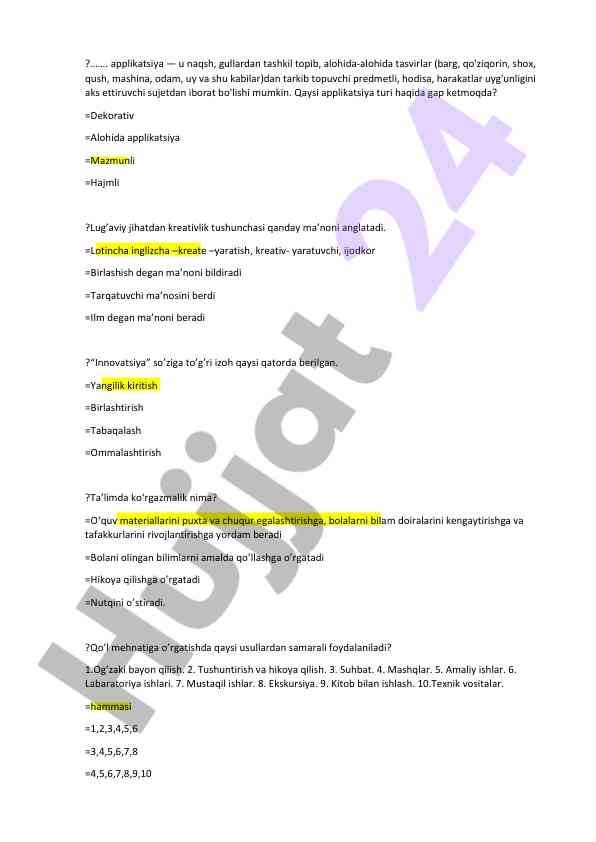 Ta’limda innovatsiyalar va metodlar