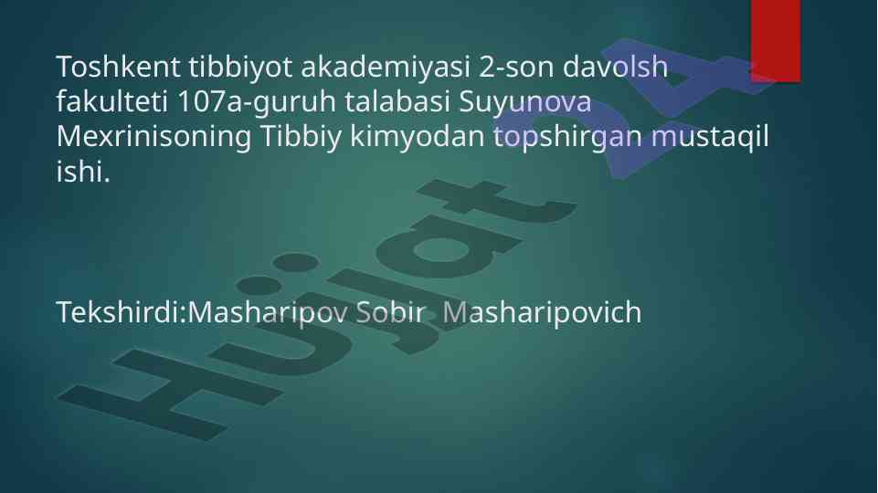 Dispers sistemalar haqida mustaqil ish